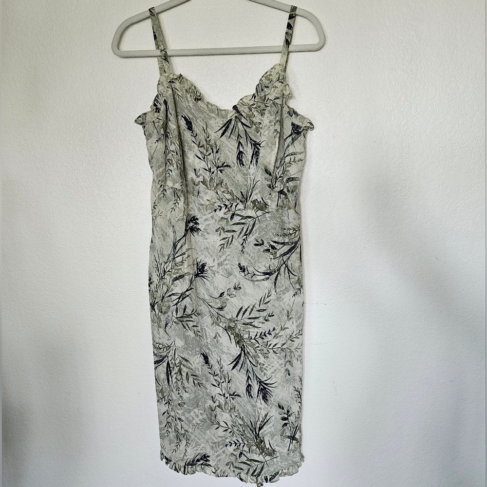 Liz Claiborne Sleeveless Gauzy Silk Empire Waist Dress
